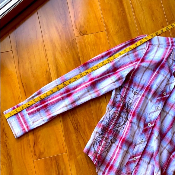 English laundry embroidered button down shirt sz M - Picture 12 of 14